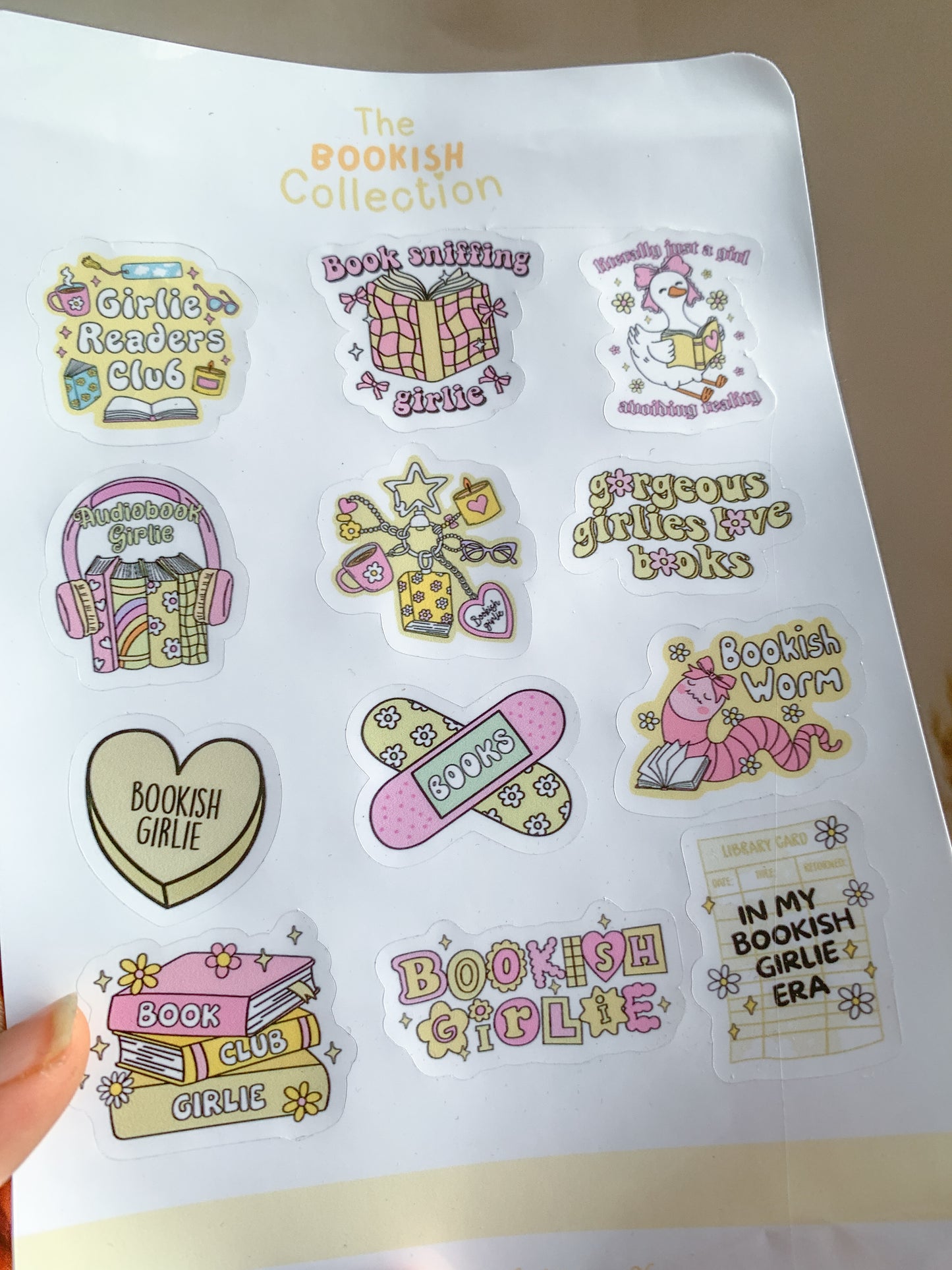 Yellow Bookish Stickers