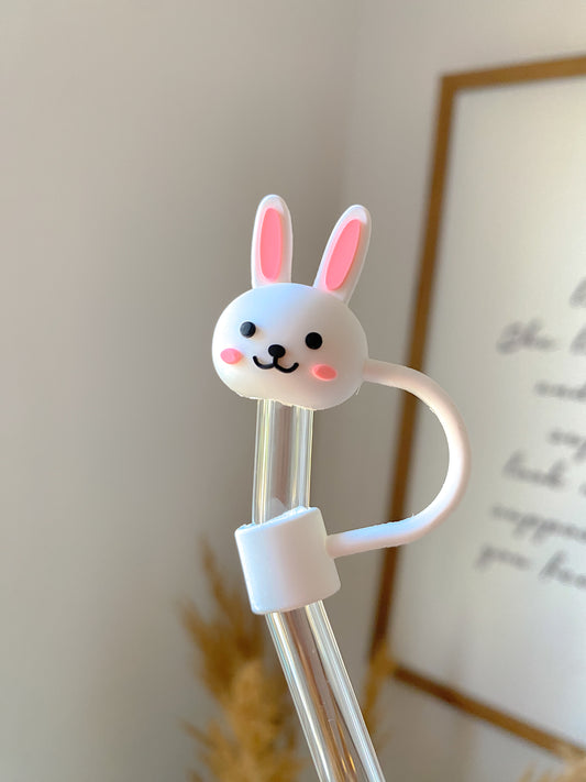 White Bunny Straw Topper