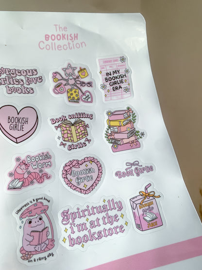 Pink Bookish Sticker Sheet