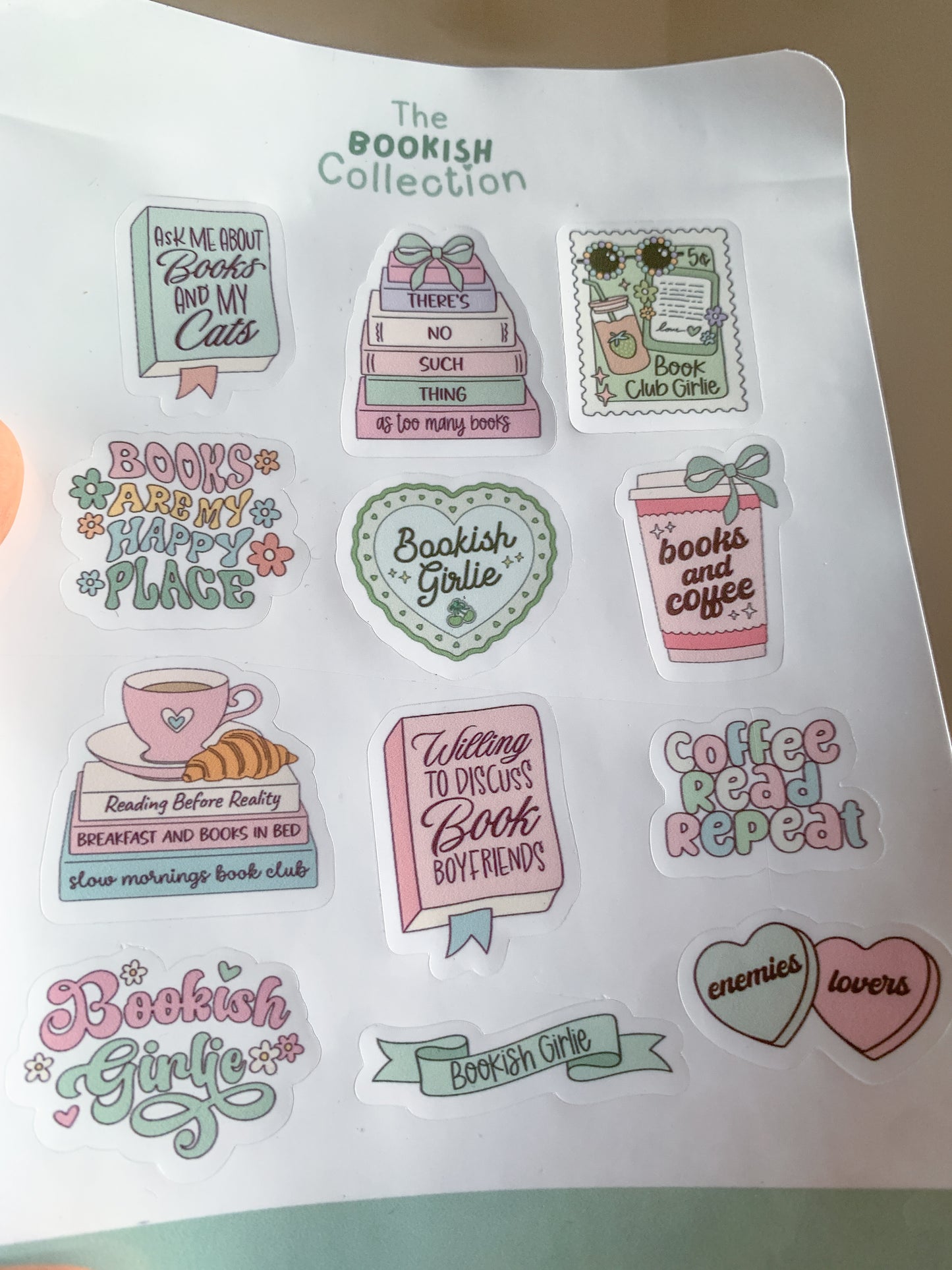 Green Bookish Stickers