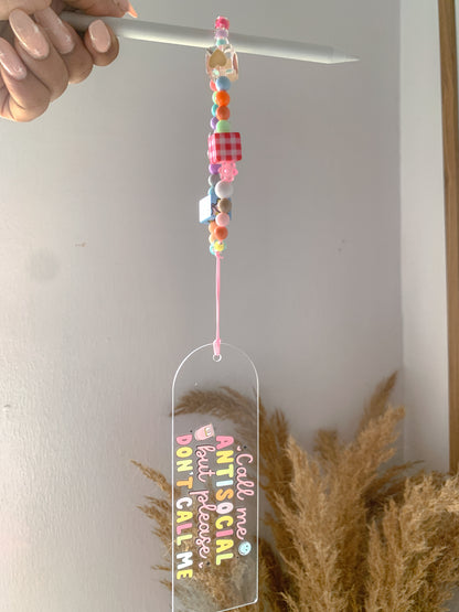 Anti Social Bookmark Acrylic